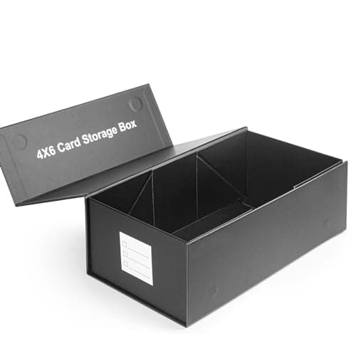 CollectHall 4x6 Index Card Holder Storage Box, Index Card Holder Organizer, 4x6 Recipe Card Box- 1 Pack 7