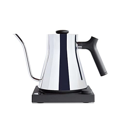Fellow Stagg EKG Electric Gooseneck Kettle - Pour-Over Coffee and Tea Kettle - Stainless Steel Water Boiler - Quick Heating Electric Kettles for Boiling Water - Polished Steel