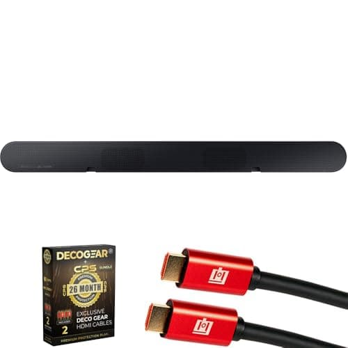 Samsung HW-S60D S-Series 5.0ch. Wireless Dolby Atmos Soundbar w/Q-Symphony (2024) Bundle with 2X 4K HDMI Cable & Deco Gear CPS Exclusive 26 Month Protection Pack (BEACH-CPS-26500)