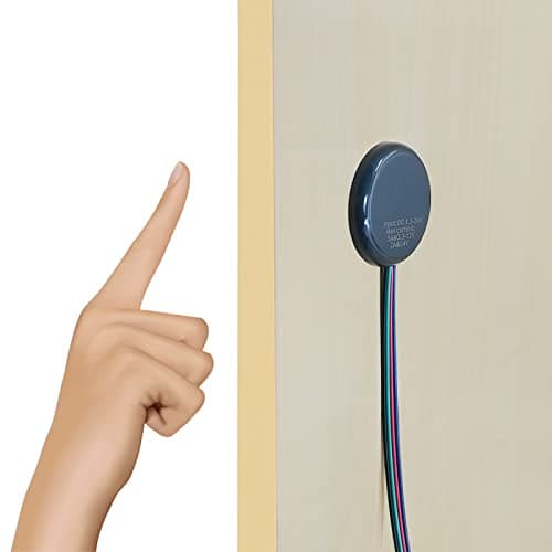 Yogcow Concealed 12V LED Touch Dimmer Switch, DC 3.7-24V 72W Touch Sensor Stepless Dimming Switches for LED Strip Lights, Penetrable Wood, Stone, Glass and More, No Hole Required (Dark Grey)