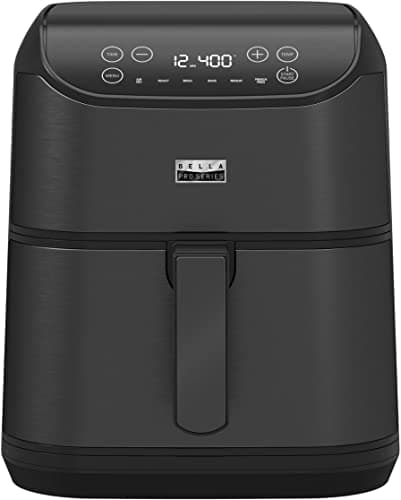 Bella Pro Series 6qt Digital Air Fryer with Stainless Finish Black Stainless Steel
