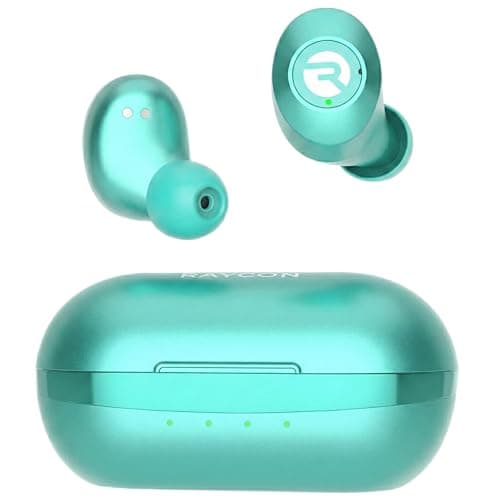 Raycon Everyday Classic Bluetooth Wireless Earbuds + Microphone with Active Noise Canceling, Sweat & Water-Resistant Earphones, Ear Buds Wireless Bluetooth 32 Hours Playtime (Mint)