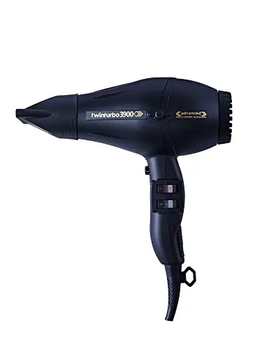 idinio Turbo Power Hair Dryer Ionic Professional, Black, Twin Turbo Blower Advanced, Comes with Brush, (3900- TP)