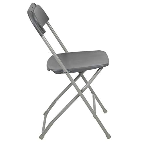 Flash Furniture Hercules Series Plastic Folding Chair - Grey - 650LB Weight Capacity Comfortable Event Chair - Lightweight Folding Chair 7