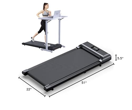 Sienfix Walking Pad，Under Desk Treadmill 2 in 1 Treadmills，Portable Walking Treadmill 2.5HP, 320lbs Max Weight Remote Control LED Display,Installation-Free Jogging Machine for Home/Office 8