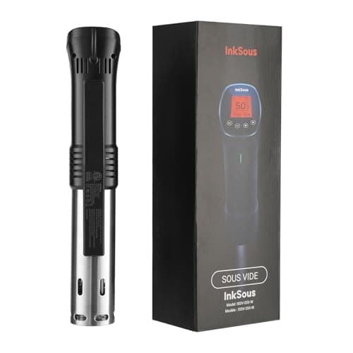 InkSous WIFI 2.4G Sous Vide Cooker 1000W Immersion Circulator with APP 14 Recipes,Alarm,Calibration & Timer, 3D Water Fast Heating Ultra-Quiet Sous Vide Machine 9