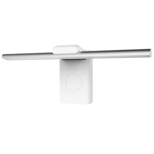 AKBLL Laptop Monitor Light Bar, Auto-Dimming, No-Glare Home Office Desk Lamp Suitable for Curved/Flat Panel Monitors, Long-Lasting Portable Desk Lamp for Office Travel Bedroom(White)