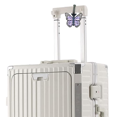 Funny Silicone Luggage Tags Cute Butterfly Suitcase Travel Bag Identifiers Personalized Labels Animal Travel Luggage Baggage Identification Labels ID Tag (Purple) 5