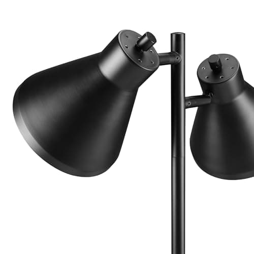 Globe Electric 18" 2-Light Desk Lamp, Industrial Design, Pivoting Heads, Matte Black Finish, Dual On/Off Switches, E26 Base, 52999 7