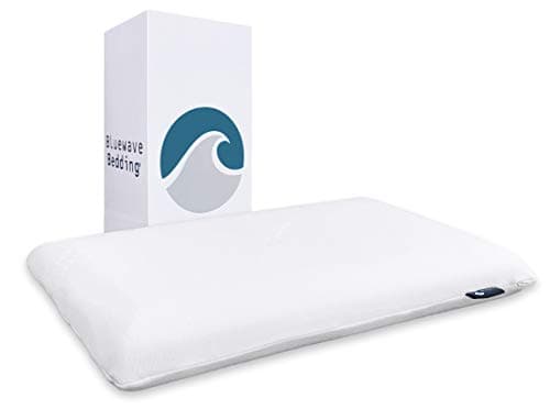 Bluewave Bedding Super Slim Gel Memory Foam Pillow for Stomach and Back Sleepers - Thin, Flat Design for Cervical Neck Alignment and Deeper Sleep (3.25-Inches Height, Standard Size)