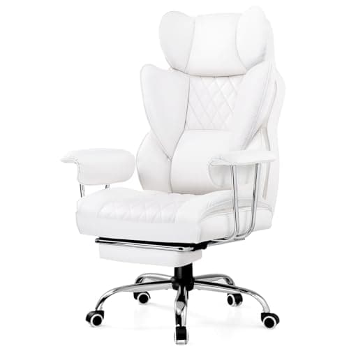 GTPLAYER Gaming Chair, Computer Chair with Footrest and Lumbar Support, Height Adjustable Gaming Chair with 360°-Swivel Seat and Headrest for Office or Gaming