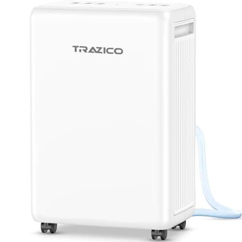 2000 Sq.ft Dehumidifier for Basement, Trazico 30 Pint Dehumidifiers for Home Large Room Bedroom Bathroom with Drain Hose, Intelligent Humidity Control, 3 Modes, 24H Timer, Auto Defrost, White