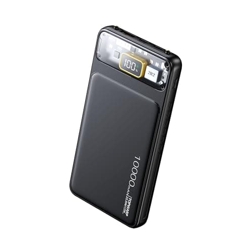 10000mAh Power Bank ,Slim 22.5W Fast Charging Small Portable Charger PD 5V/3A USB-C Outpu,with Emergency Lighting,Compatible cell Phone and Android Phones and Most Electronic Devices,Black