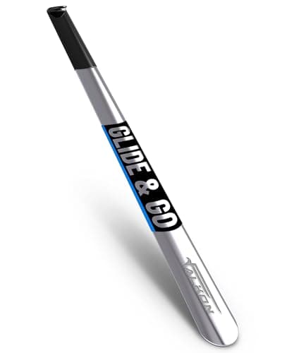 FALKON Shoe Horn Long Handle- 14.5" Long Metal Horn for Seniors, Men, Women & Kids