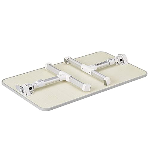 Amazon Basics Portable Foldable Adjustable Laptop Stand Tray Table Lap Desk for Bed and Couch, Fits up to 17-Inch Laptop, 12"x20", Cream 6