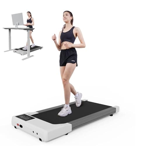 MJWW Walking Pad Treadmill, Under Desk Treadmill for Home Office，2.5HP Walking Jogging Machine with 300 lbs Weight Capacity Remote Control LED DisplayDisplay (Green)