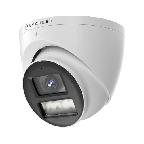 Amcrest Analog 5MP NightColor Outdoor Security Camera, Turret 5MP @ 25fps, CCTV-Coax-BNC, 131ft Full Color Night Vision, Mic, 132° FOV (Not an IP Camera) (DVR Required, Not Included) (AT5N28-W-V3)