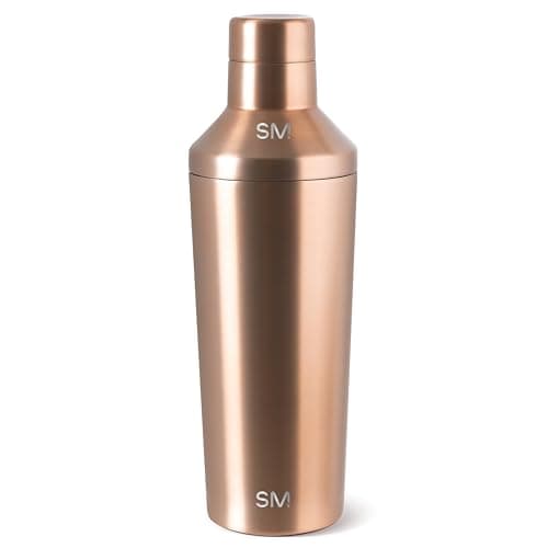 Simple Modern Cocktail Shaker Set with Jigger Lid | Stainless Steel Boston Shaker Insulated Martini Mixer for Mocktails | Gifts for Men Women Him Her | Classic Collection | 20oz | Metallic Gold