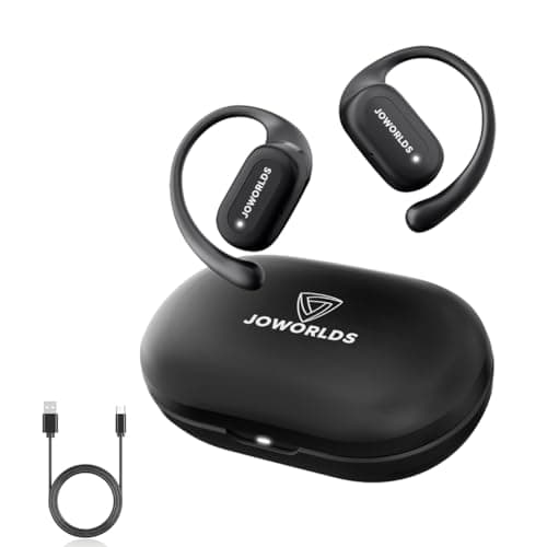 JOWORLDS Bluetooth Headphones Air Conduction, IPX5 Waterproof Air Conduction Ear Buds, Over Ear Headphones with MIC, Over Ear Earbuds for Sports, Running Earbuds, 35 Hours Music, Clear Calls