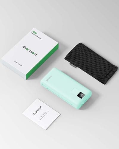 charmast Portable Charger with Built-in Cables and Wall Plug, 20000mAh 20W USB C Power Bank Fast Charging Battery Pack Compatible with iPhone iPhone 16/15/14/13 Series, Samsung Google iPad etc 9