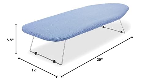 Whitmor Tabletop Ironing Board - Scorch Resistant Cover - Blue 6