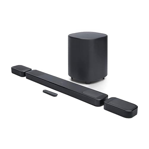 JBL Bar 1000MK2-7.1.4 Channel soundbar System with Detachable Surround Speakers, MultiBeam 3.0, Dolby Atmos and DTS:X, 480W RMS with 10" Sub & Works with Voice Assistant-Enabled Speakers (Black)