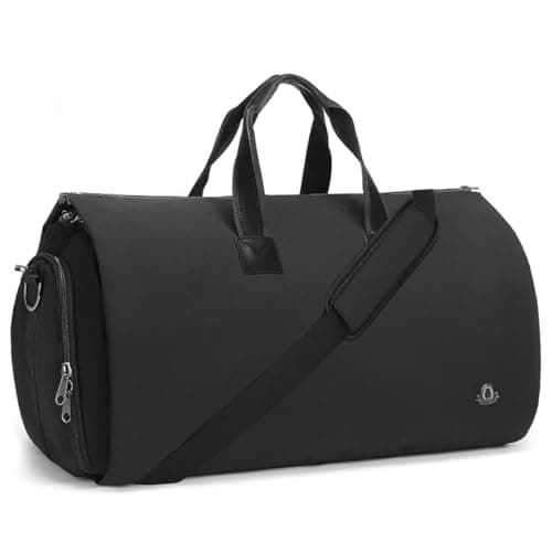 BUG Convertible Duffle Garment Bags for Travel Mens Suit with Shoes Compartment Black