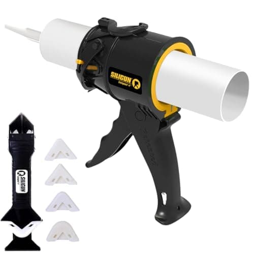 SILIGUN™ Compact Caulking Gun with Caulking Tools - No Drip Caulk Gun - Patented Design - Lightweight ABS Frame - Works with All 10 oz Tubes