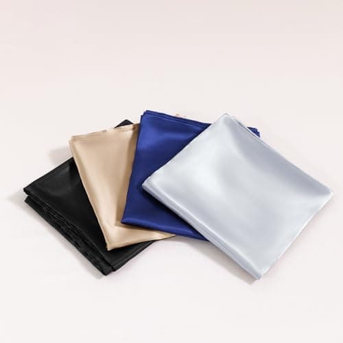STFRBTH Satin Pillowcase for Hair and Skin - Standard Size Set of 2 - Navy Blue Breathable Soft Pillow Case with Envelope Closure, Similar to Silk Pillow Cover, 20x26 Inches 6
