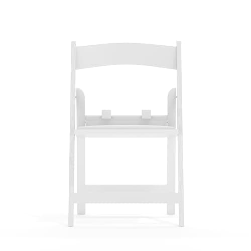 Flash Furniture HERCULES Kids White Resin Folding Chair with White Vinyl Padded Seat 13