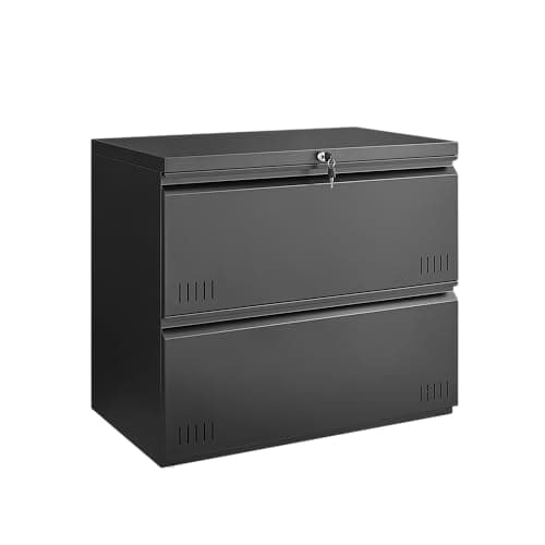 Approgreent 2 Drawer File Cabinet, File Cabinets for Home Office, Printer Stand, File Cabinet with Lock, Lateral Filing Cabinet for A4/Letter/Legal Size File Folders, Assembly Required(Black)