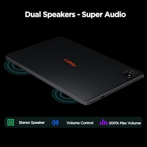 Android Tablet, Computer Tablets, 10.1 inch Android 15 Tablet with Octa-core Processor RAM 12GB ROM 64GB(Up to 2 TB), 800x1280 Resolution, WiFi 6 & Bluetooth, Dual Speakers, 5MP+8MP, 6000mAh battery 5