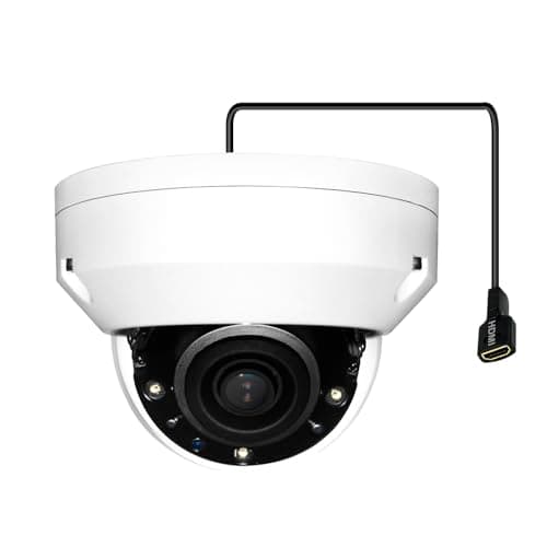 ENS 5MP HDMI Security IP Camera, HDMI Output, Display 2MP Video Directly on TV/Monitor Without Delay, Logo Designable, Alarm/Audio Support, 2.8mm Lens, IP66, NDAA Compliant, Built-in TF Card Slot