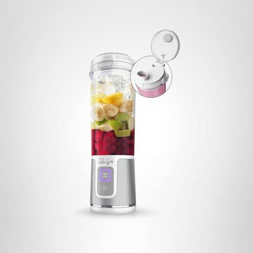 Ninja BC151WH Blast Portable Blender, Cordless, 18oz. Vessel, Personal Blender-for Shakes & Smoothies, BPA Free, Leakproof-Lid & Sip Spout, USB-C Rechargeable, Dishwasher Safe Parts, White 14
