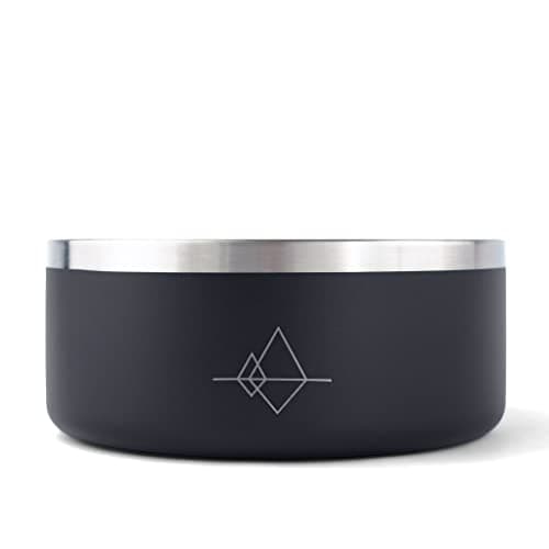 MADE TO ROAM Premium Everest Bowl - Stainless Steel Double-Walled Vacuum-Insulated Dog Bowl with Non-Slip Grip (New York Afterlight, 32oz)