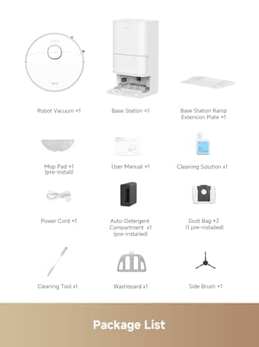 Mova S20 Ultra Robot Vacuum and Mop Combo with Dual Roller Brush, 8300Pa Suction, 140℉ Hot Water Mop Self-Washing & Drying, Mop Auto-Lift for Carpet, Self-Empty, Self-Refilling, Voice & App Control 8