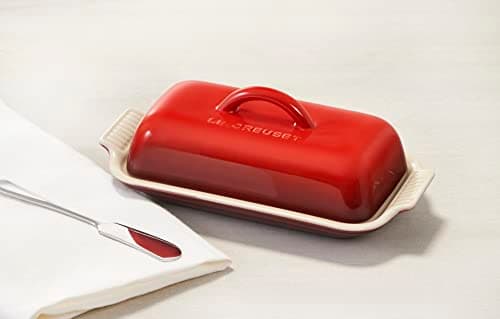 Le Creuset Stoneware Heritage Butter Dish, Cerise 6