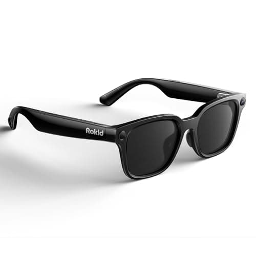 Rokid 2026 AI Glasses Style smart Glasses with ChatGPT & Gemini, Real-time Translation,12MP Camera, Open-Ear Audio, Voice-Controlled Assistant, Hands-Free Calls, Productivity for Travel(no Display)
