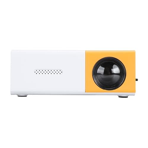 Mini Projector, 1080P Full HD Supported Video Projector, Portable Outdoor Home Theater Movie Projector, Compatible with HDMI, USB, AV, Smartphone,Tablet,Laptop (US Plug)