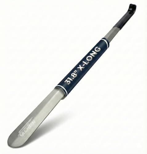 FALKON Extra Long Shoe Horn- 31.8" Metal Shoe Horn Long Handle for Seniors, Men & Women (1)