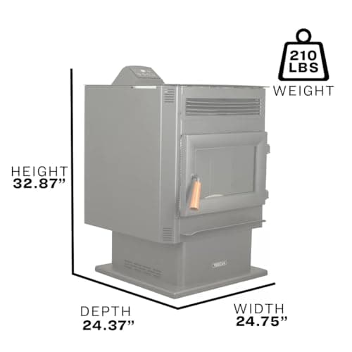Vogelzang VG5717-P Pellet Stove 90 lb. Hopper 6