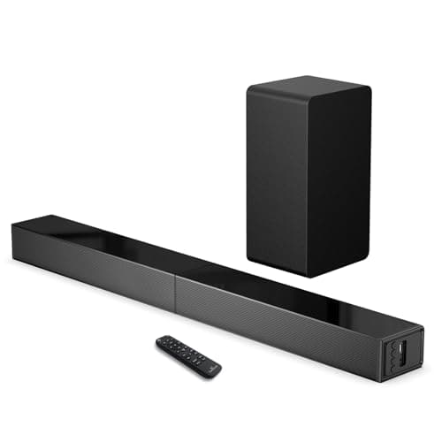 LARKSOUND 2.1 CH Sound Bar with Subwoofer, 31" Soundbar for Smart TV with HDMI, Optical, AUX, Bluetooth, USB - Surround Sound System