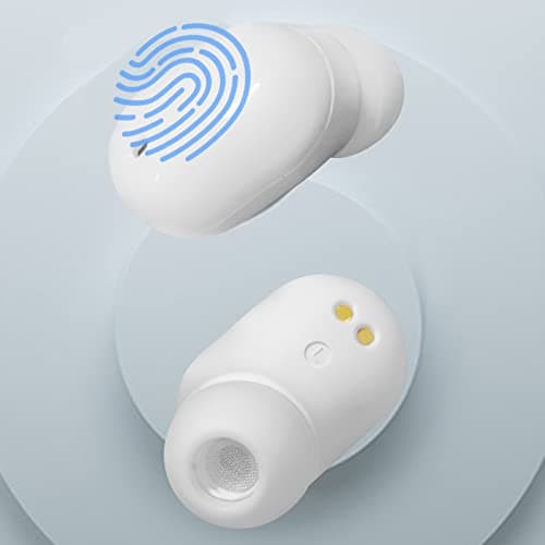 Sluoch Wireless Earbuds for Kids,Bluetooth Headphones for Small Ears Women Man Adults,25hrs Playtime Built in Mic Earphones Premium Deep Bass in Ear Headset for School Sport Gym (White) 7