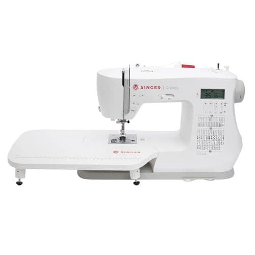 SINGER C7290Q Computerized Sewing & Quilting Machine with Extension Table, 12 Presser Feet & Accessories|417 Stitch Applications, 1-step Buttonhole Styles, Alphabet, LCD & Built-in Needle Threader