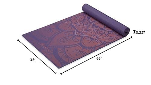 Gaiam Yoga Mat Premium Print Extra Thick Non Slip Exercise & Fitness Mat for All Types of Yoga, Pilates & Floor Workouts, Athenian Rose, 6mm 6