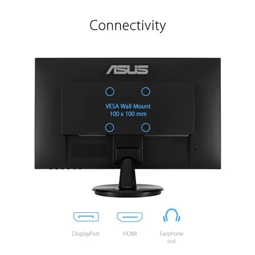 ASUS 27” 1080P Eye Care Monitor (VA27DQF) - IPS, Full HD, Frameless, 100Hz, 1ms, Adaptive-Sync, for Working and Gaming, Low Blue Light, Flicker Free, HDMI, DisplayPort, 3 Year Warranty 6
