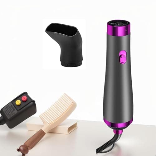 CLWHJ Travel Hair Dryer- 1800W High-Speed Brushless Motor Negative Ionic Blow Dryer for Fast Drying, Low Noise Thermo-Control Hair Dryers with Comb for Salon, Home and Travel. (Purple)