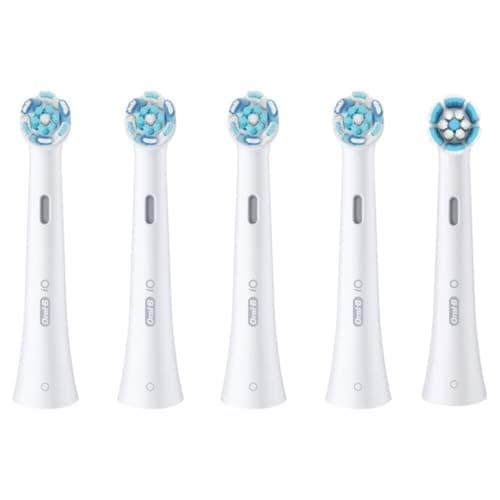 Oral-B iO Ultimate Clean Replacement Brush Heads, 5 Count, 4 Ultimate Clean + 1 Gum & Sensitive White 11