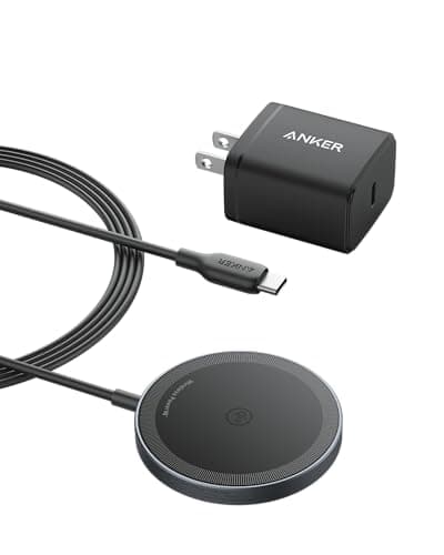 Anker MagSafe Charger Pad, MagGo iPhone 16 Wireless Charging Pad, Qi2 Certified 15W Wireless Charger, Compatible with iPhone 16/16 Plus/16 Pro/16 Pro Max/15/14/13/12 Series (Black, with Adapter)
