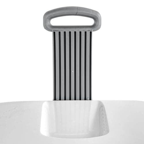 Wheeled Laundry Hamper White with Retractable Handle Large Portable Rolling Laundry Basket With Lid For Dirty Clothes - Made In USA 8